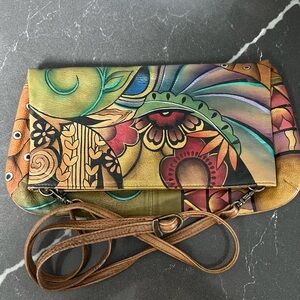 Anuschka hand painted leather purse